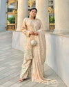 NSR 839 Pure Heavy Chinnon Silk With Heavy Embroidery Sequence Work Top With Sharara Dupatta Wholesale Clothing Distributors In India